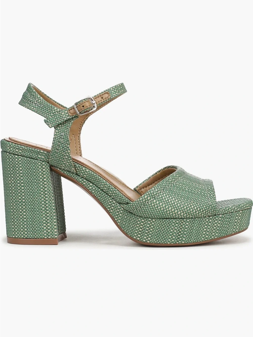 NWT Naturalizer Petra Ankle Strap Platform Sandals in Green Size 8